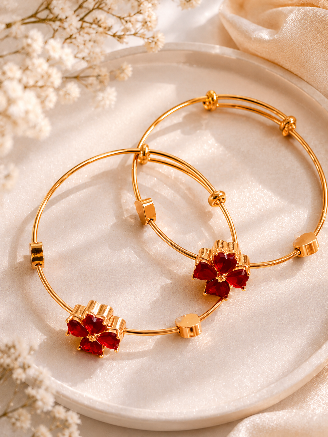 Red Bloom Bracelet